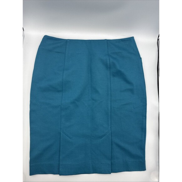 Cabi Sigourney Pencil Skirt Teal‎ Blue Size 4 Style 3220 Stretch Career - Picture 5 of 9